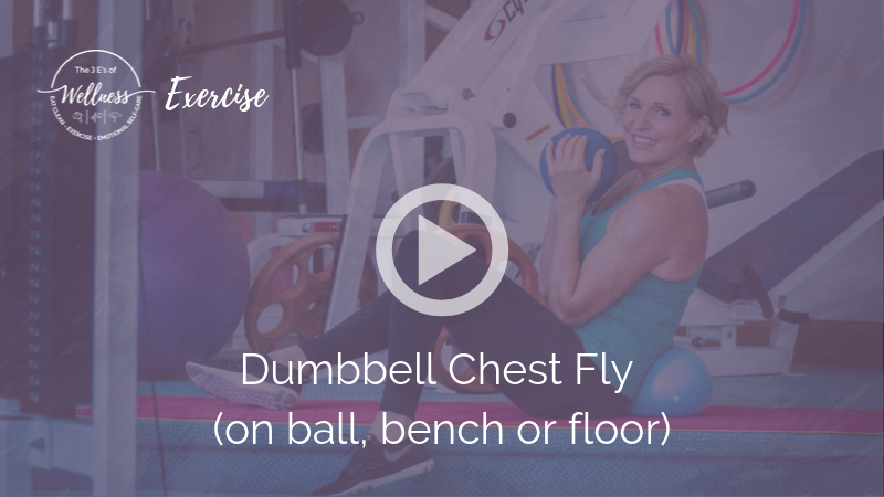 Dumbbell Chest Fly (on ball, bench or floor)