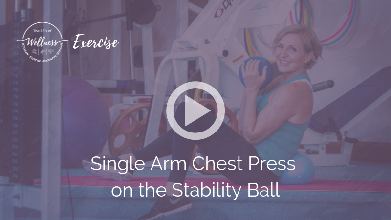 Single Arm Chest Press on the Stability Ball